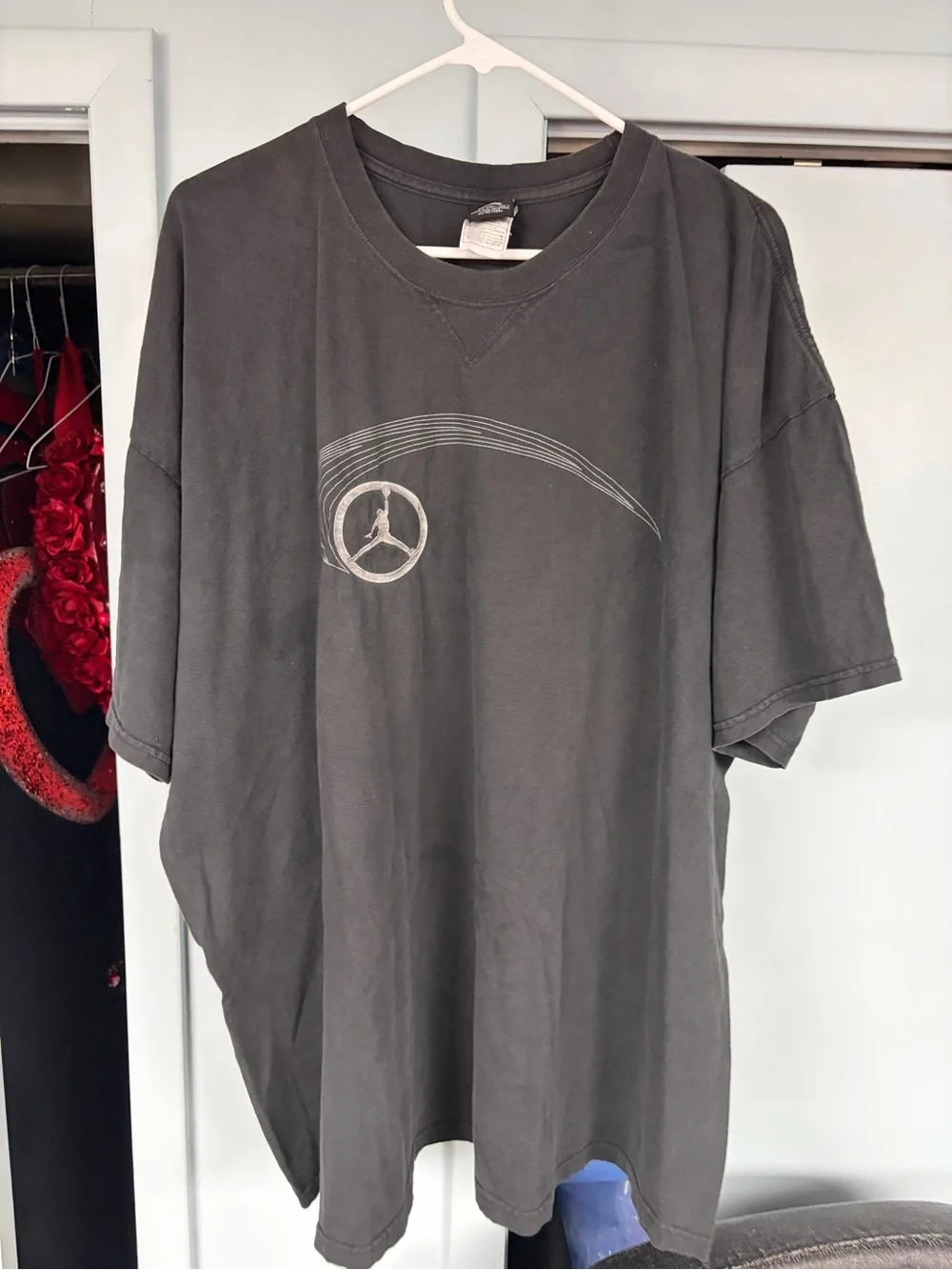 Vintage air Jordan nike athletic brand upside down swoosh basketball T-Shirt 3XL